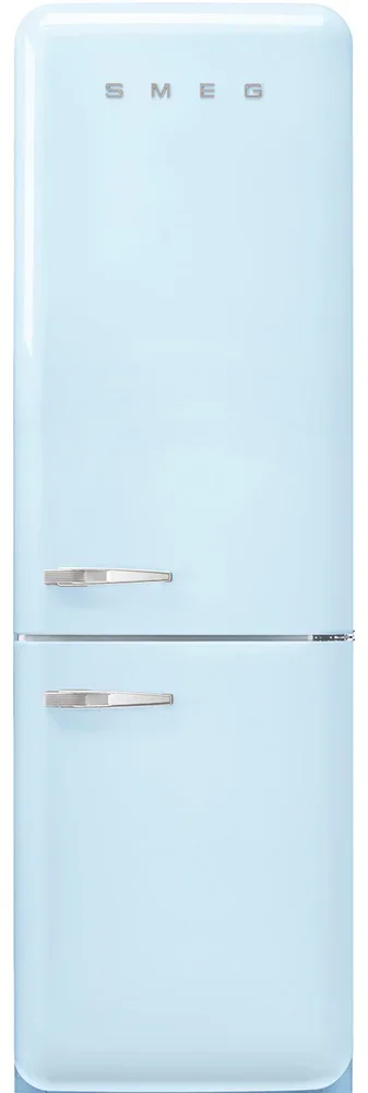 SMEG FAB32RPB6 Отдельностоящий двухдверный холодильник, стиль 50-х годов, 60 см, голубой, No-Frost, 